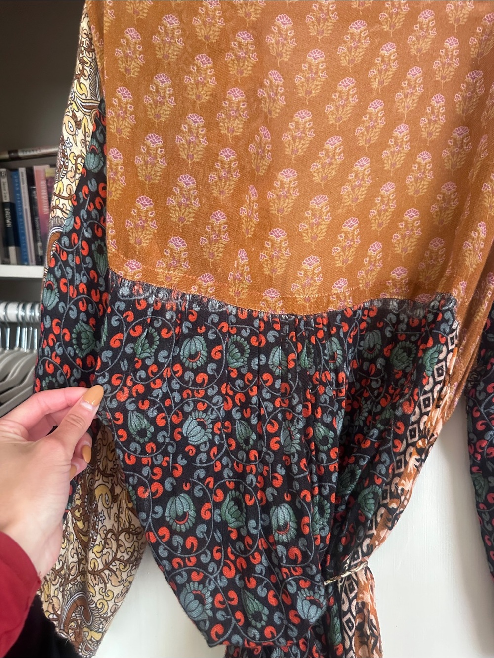 Free People Patchwork High-Low Maxi Dress - Rust Multi - Picture 7 of 7